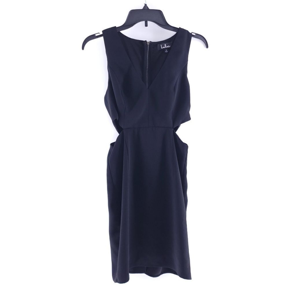 Lulu's Women's Size Solid Black Small Sleeveless Dress